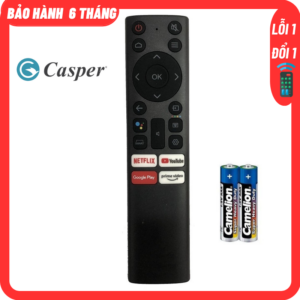 Điều khiển tivi CASPER giọng nói mẫu thẳng A1 4 nút chức năng