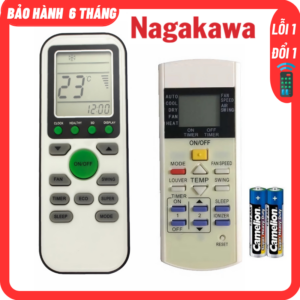 Điều khiển Điều hòa NAGAKAWA kèm Pin - Remote máy lạnh NAGAKAWA