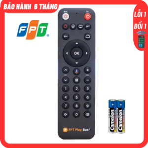 Điều khiển FPT giọng nói kèm Pin - Điều khiển FPT Play Box giọng nói. Điều khiển tivi FPT giọng nói.
